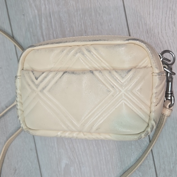 Tory Burch Women Cream Crossbody Bag Leather Purse - Picture 3 of 9